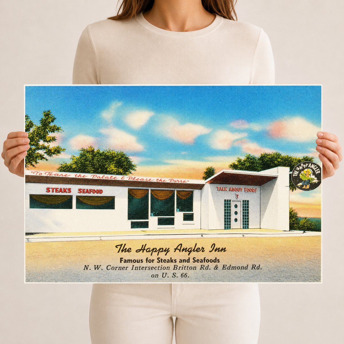 Oklahoma City, OK: The Happy Angler Inn, famous for steak and seafoods