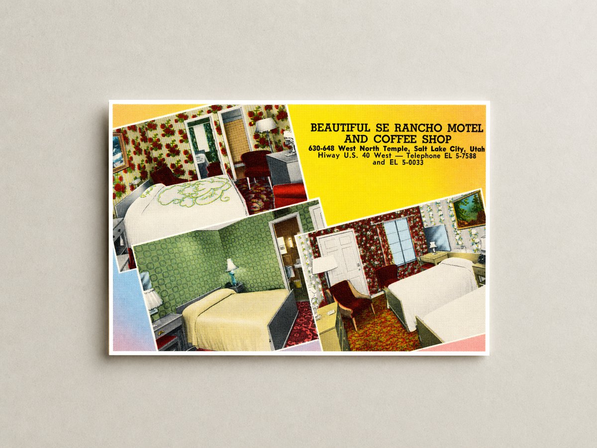Salt Lake City, UT: Beautiful Se Rancho Motel and Coffee Shop, 630 - 648 West North Temple, Salt Lake City, Utah, Hiway U.S. 40 West