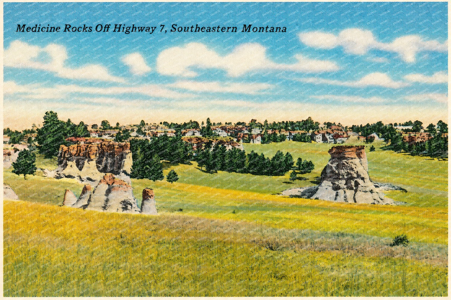 MT: Medicine Rocks off Highway 7, Southeastern Montana