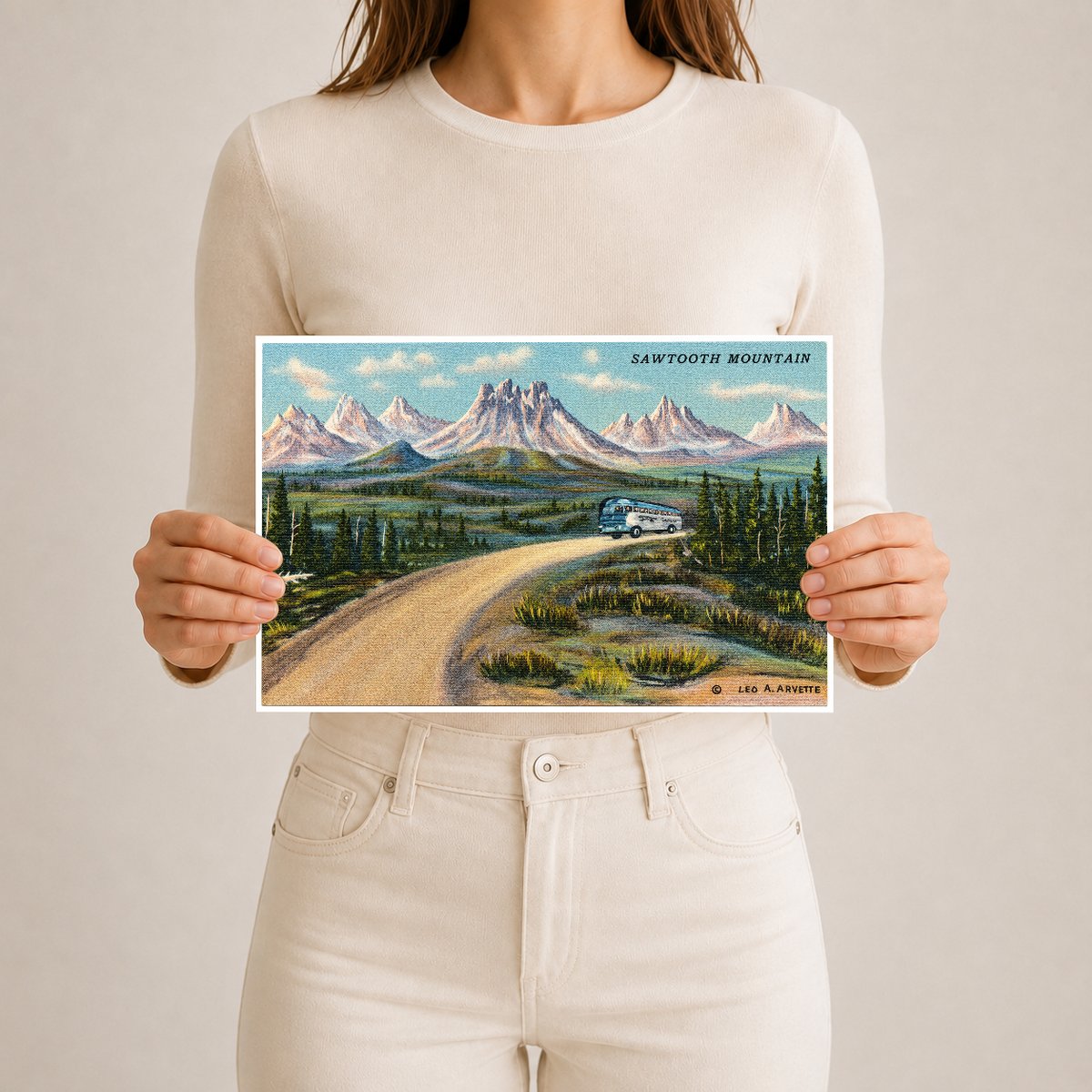 Baton Rouge, LA: Sawtooth Mountain. oil painting by Leo A. Arvette