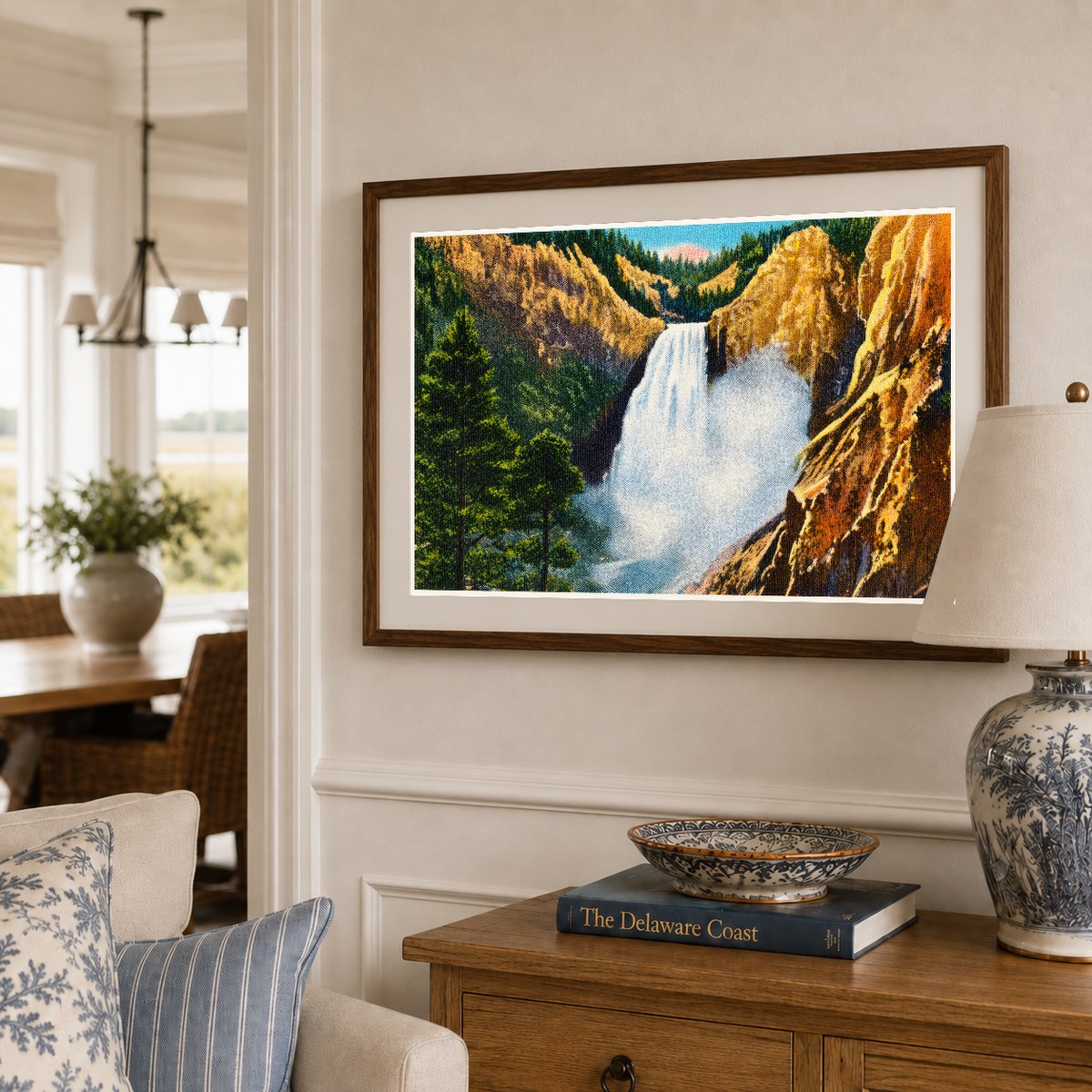 Yellowstone National Park, WY: Great Falls and Canon of the Yellowstone in Yellowstone National Park.
