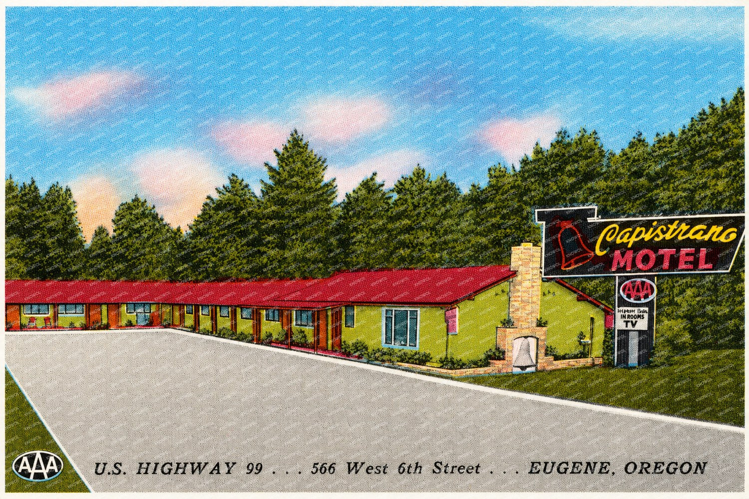 Eugene, OR: Capistrano Motel, U.S. Highway 99... 566 West 6th Street... Eugene