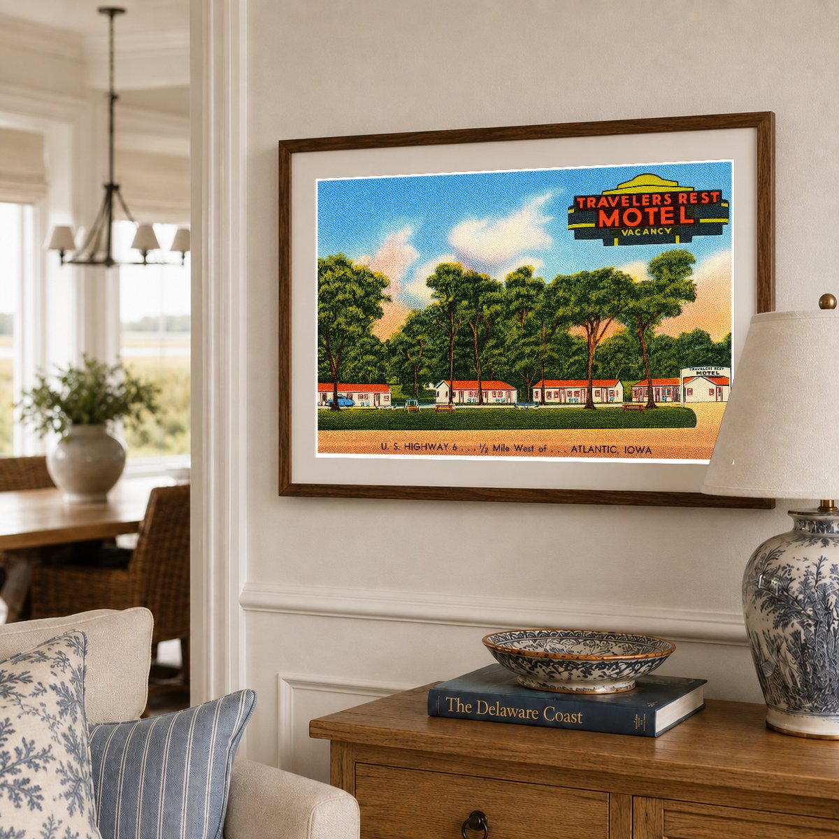 Atlantic, IA: Travelers Rest Motel, U. S. Highway 6...1/2 mile west of... Atlantic