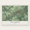 New Tazewell, Tennessee map print, the full design