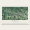 Crestline, California map print, the full design