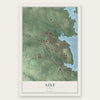 Azle, Texas map print, the full design