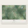 Ila, Georgia map print, the full design