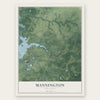 Mannington, New Jersey map print, the full design