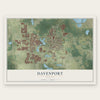 Davenport, Florida map print, the full design
