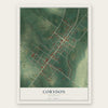 Corydon, Kentucky map print, the full design