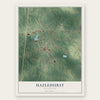 Hazlehurst, Mississippi map print, the full design