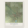 East Helena, Montana map print, the full design