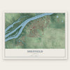 Sheffield, Alabama map print, the full design
