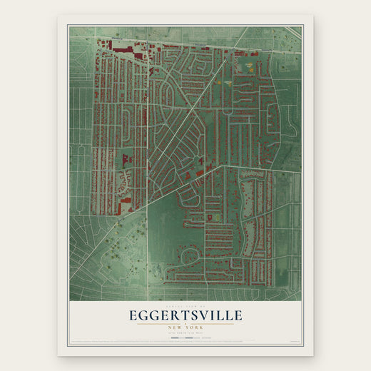 Eggertsville, New York map print, the full design