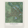 Georgetown, Michigan map print, the full design