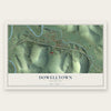 Dowelltown, Tennessee map print, the full design
