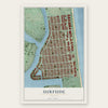 Surfside, Florida map print, the full design