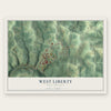 West Liberty, West Virginia map print, the full design