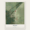Muddy, Illinois map print, the full design