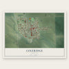 Coleridge, Nebraska map print, the full design