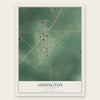 Addington, Oklahoma map print, the full design