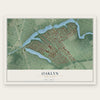Oaklyn, New Jersey map print, the full design