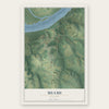 Miami, Missouri map print, the full design