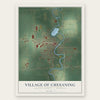 Chesaning, Michigan map print, the full design