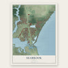 Seabrook, Texas map print, the full design