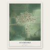 Stamford, Nebraska map print, the full design