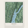 Bolton, New York map print, the full design