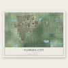 Florida City, Florida map print, the full design