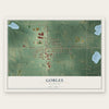 Gobles, Michigan map print, the full design