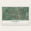 Groesbeck, Ohio map print, the full design