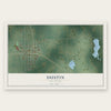 Dustin, Oklahoma map print, the full design