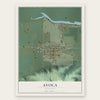 Avoca, Wisconsin map print, the full design