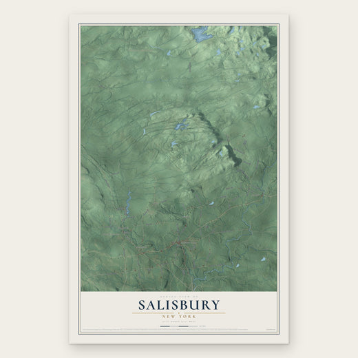 Salisbury, New York map print, the full design