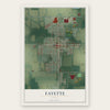 Fayette, Ohio map print, the full design