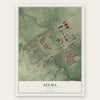 Selma, Texas map print, the full design