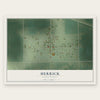 Herrick, South Dakota map print, the full design