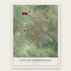 Dodgeville, Wisconsin map print, the full design