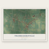 Trumbauersville, Pennsylvania map print, the full design