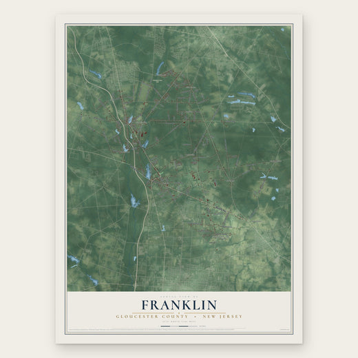 Franklin, Gloucester County, New Jersey map print, the full design