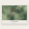 Kandiyohi, Minnesota map print, the full design