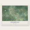 Poplarville, Mississippi map print, the full design