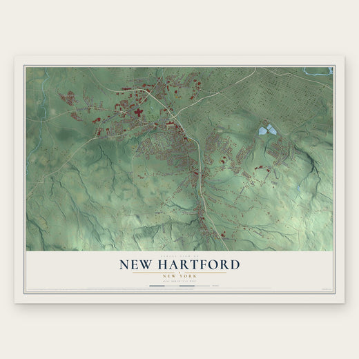 New Hartford, New York map print, the full design