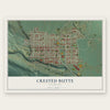 Crested Butte, Colorado map print, the full design