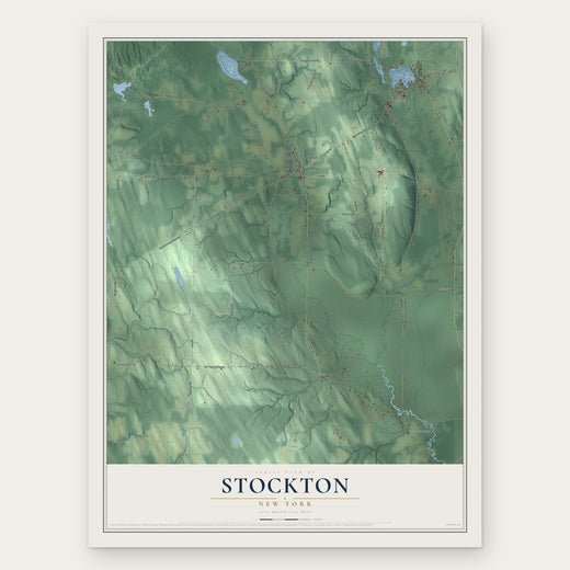 Stockton, New York map print, the full design