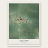 Raritan, Illinois map print, the full design