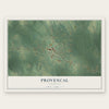 Provencal, Louisiana map print, the full design